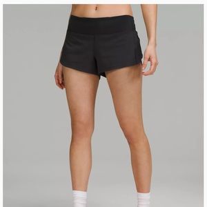 Lululemon Speed Up Low Rise 2.5” Lined Short, Black, Size 2